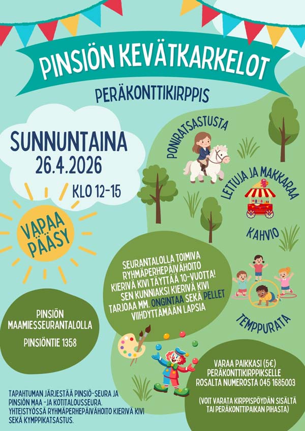 Pinsiön kevätkarkelot 2026