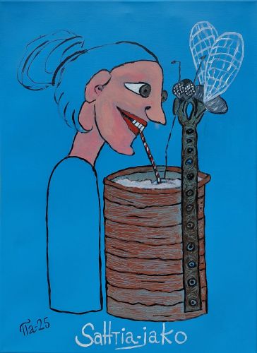 Sahtiajako (2025) • Akryylimaalaus kankaalle • 70 x 50 cm • Hinta: 680 €