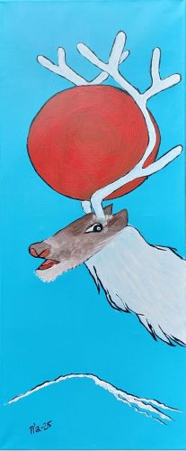 Poro-Atlas (2025) • Akryylimaalaus kankaalle • 100 x 40 cm • Hinta: 320 €