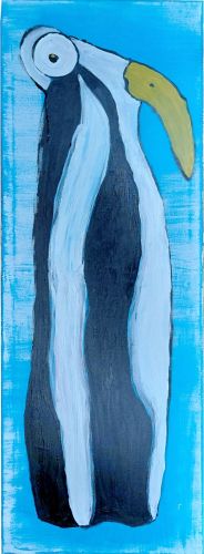 Jurottajan rakkautta (2025) • Akryylimaalaus kankaalle • 100 x 40 cm • Hinta: 350 €